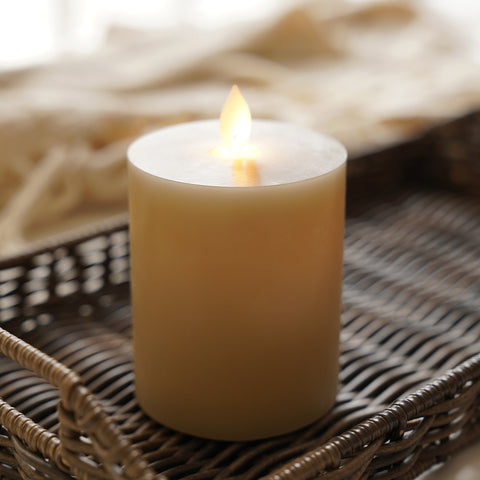 Grey LED Flickering Flame Smooth Candle