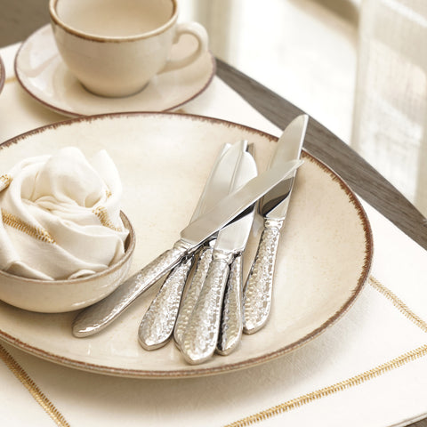 Set of 6 Silver Stainless Steel Dessert Knives