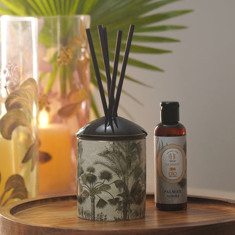 Black Neroli Jasmine Palmier Ceramic Reed 
Diffuser