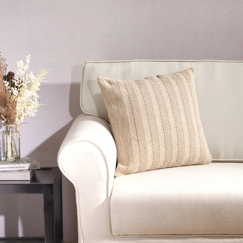 Beige Square Cushion Cover