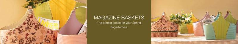 Faux Leather Magazine Basket
