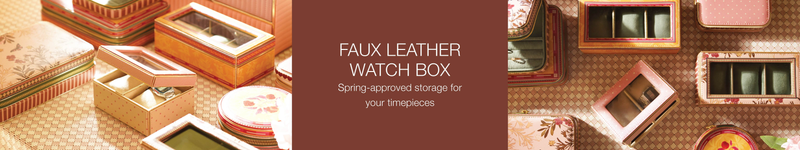 Faux Leather Watch Organizer