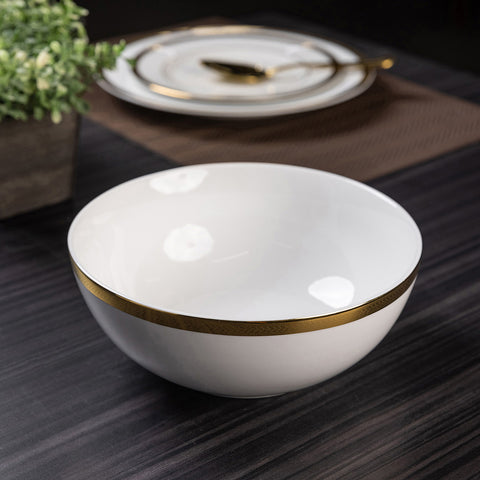 Classic Gold Herring Bone Design Serving Bowl