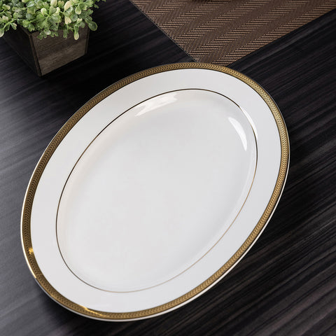 Ivory Gold Waterloo Oval Platter