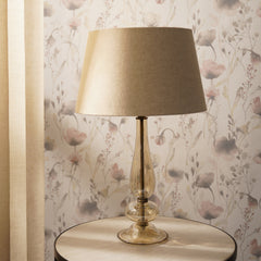 Gold Teardrop Shaped Glass Lamp Stand (without shade)