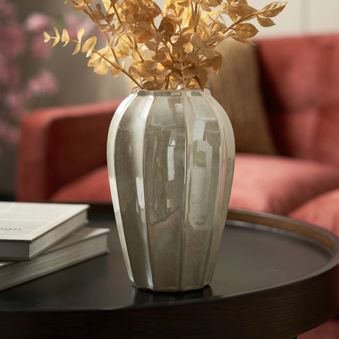 White Smooth Glaze Ceramic Vase - Medium