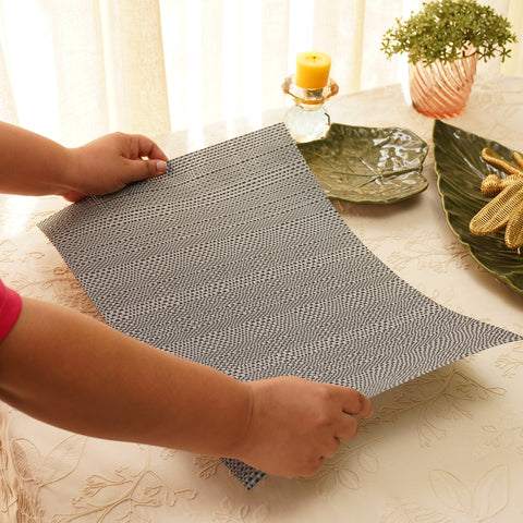 Dark Grey Mesh Textured Placemat