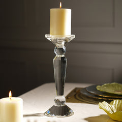 Clear Crystal Candle Holder