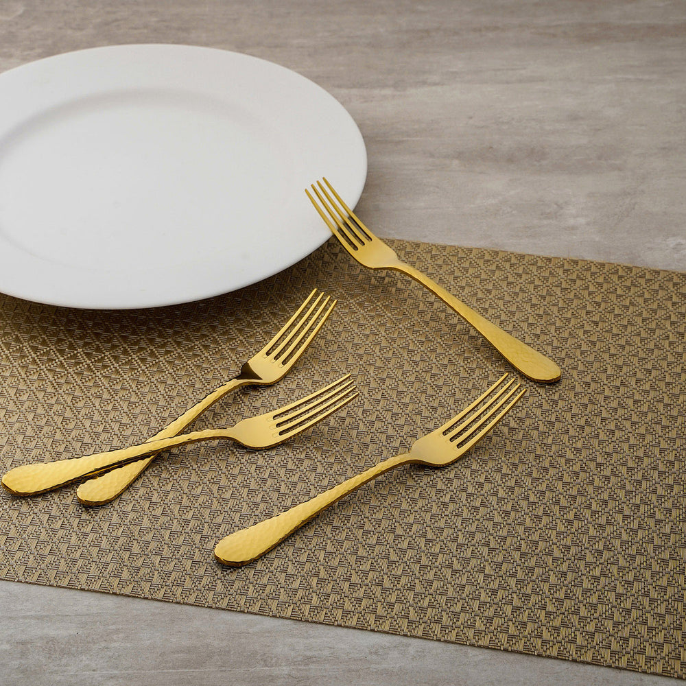 Set Of 4: Golden Martin Dessert Fork