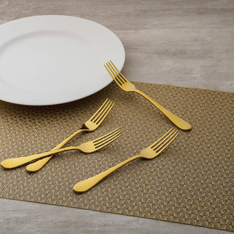 Set Of 4: Golden Martin Dessert Fork