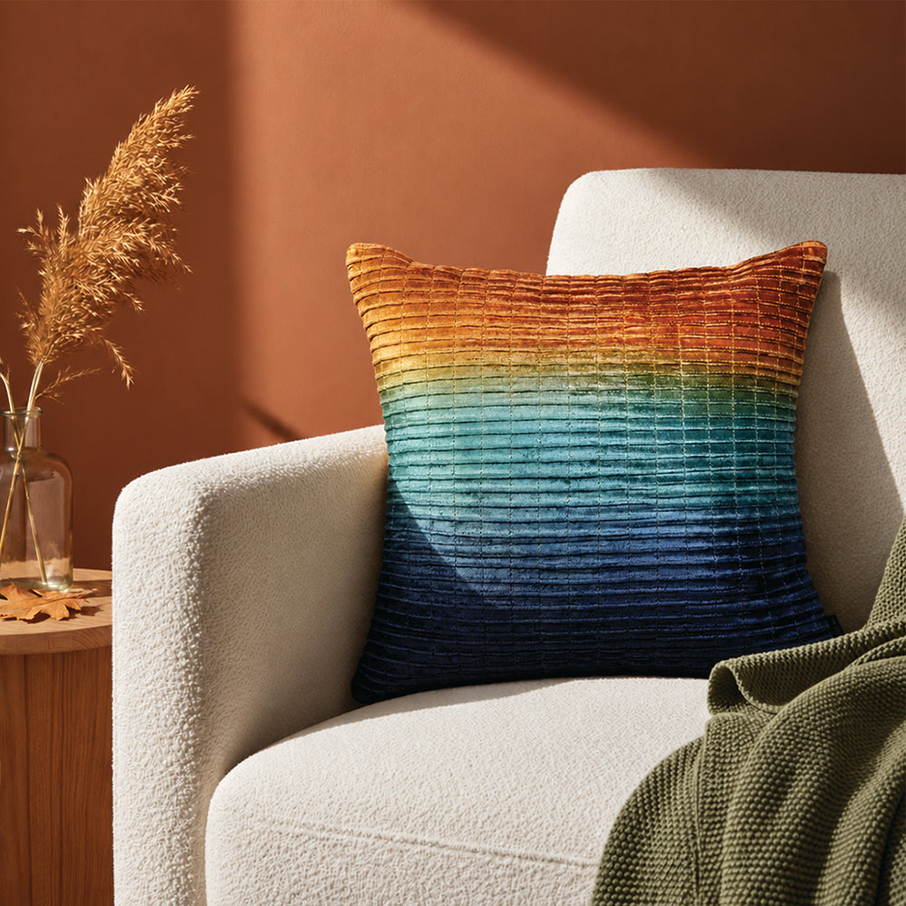 Multicolour Ombre Dyed Cushion Cover - 40x40 cm
