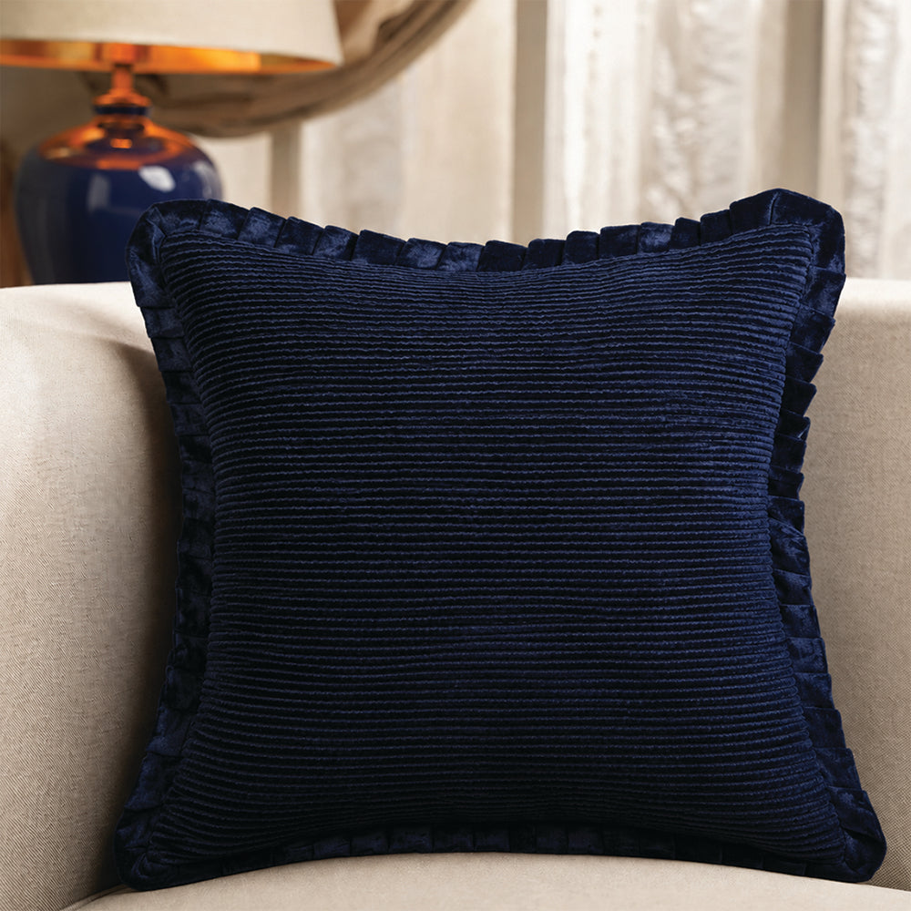 Blue Textured Cushion Cover