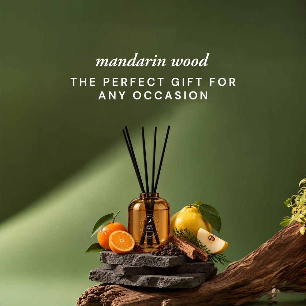 Mandarin Wood Reed Diffuser – Yellow Amber