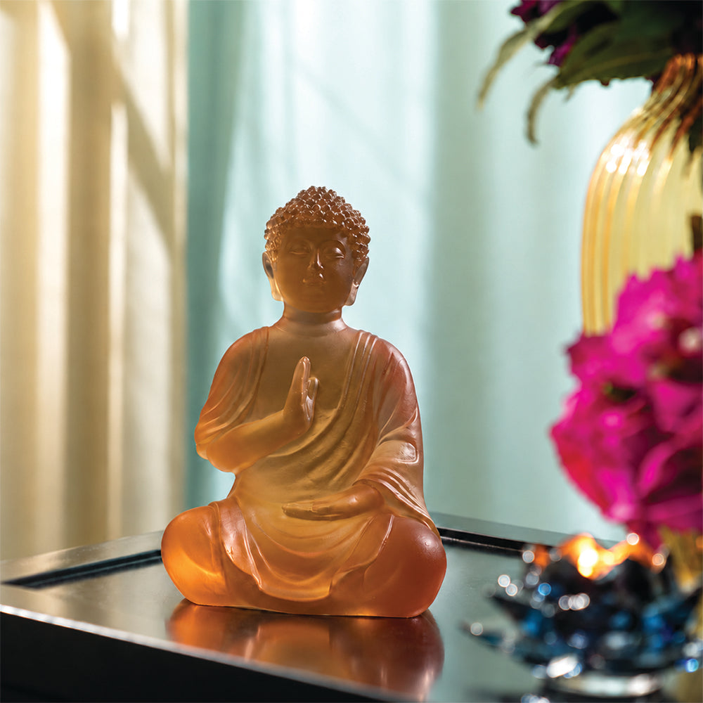 Gold Crystal Sitting Buddha