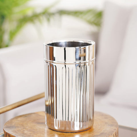 Aiden Silver Ribbed Wine Chiller