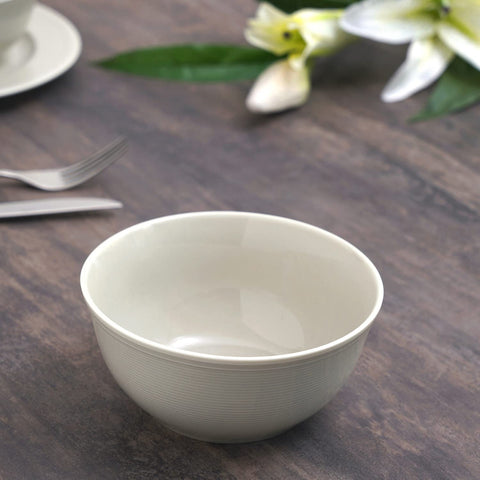 Set Of 4 Grey Textured Ceramic Bowls
