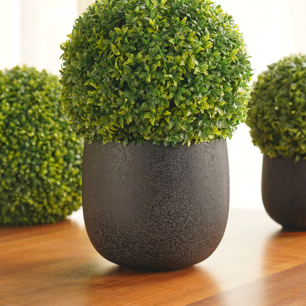 Black Polyfibre Clay Pot - Medium