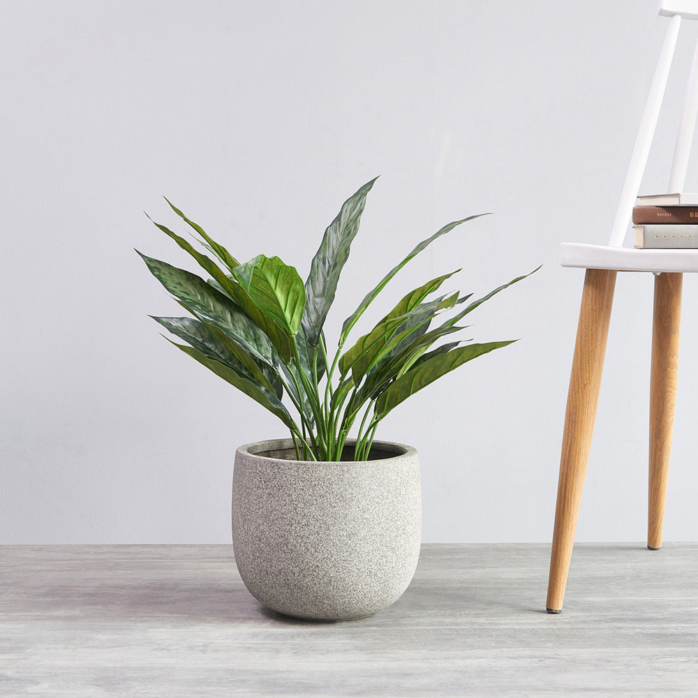 Grey Round Classic Planter - Large