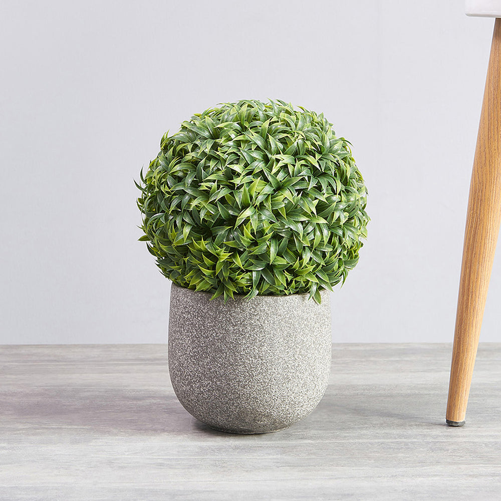 Grey Round Classic Planter - Small
