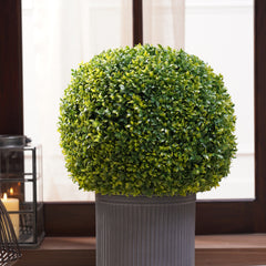 Green Faux Seagrass Topiary