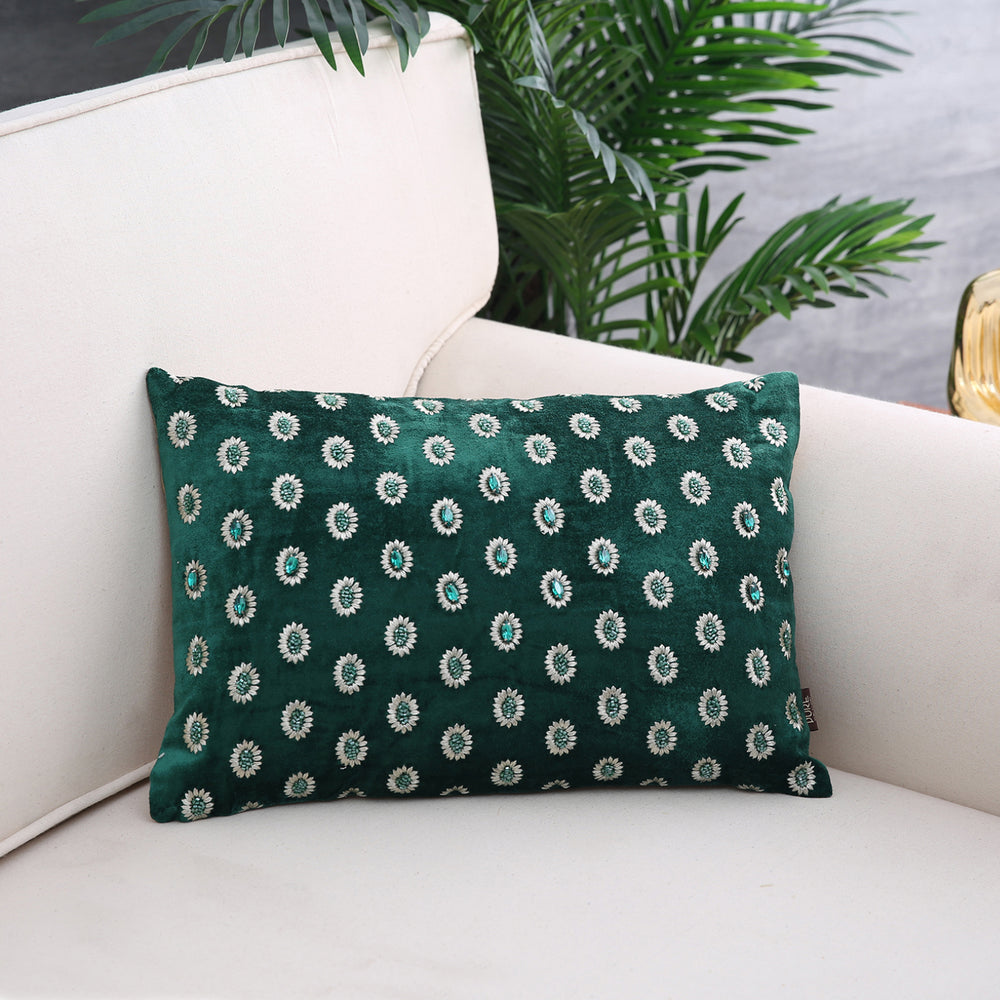 Green & Gold Emerald Cushion Cover