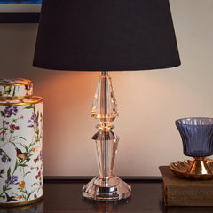 Clear Crystal Table Lamp Stand (without shade)