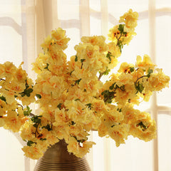 Yellow Azalea Faux Flower Stem Single