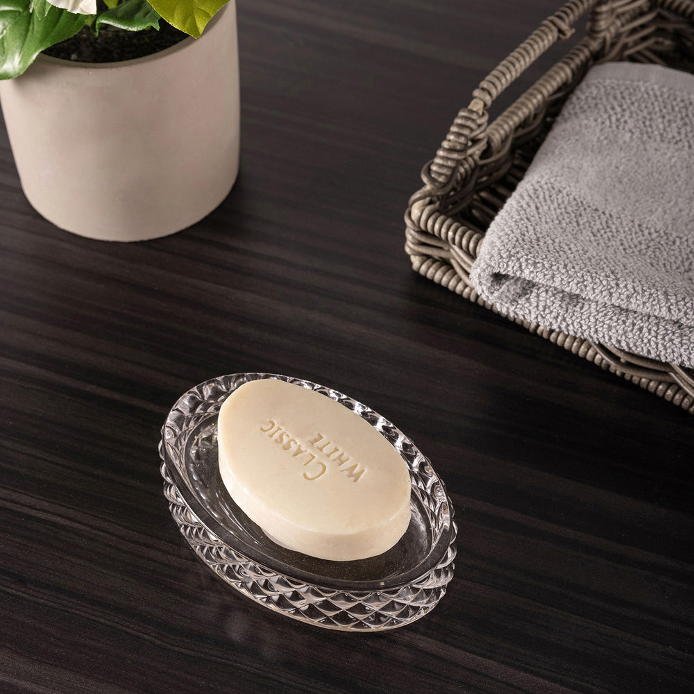 Diamond Cut Soap Dish – Clear
