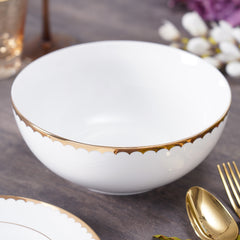 Classic Gold Scallop Design Serving Bowl