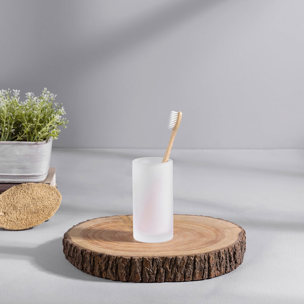Clear Glass Toothbrush Holder