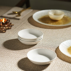 Set Of 4: Cream Classic Side Bowl