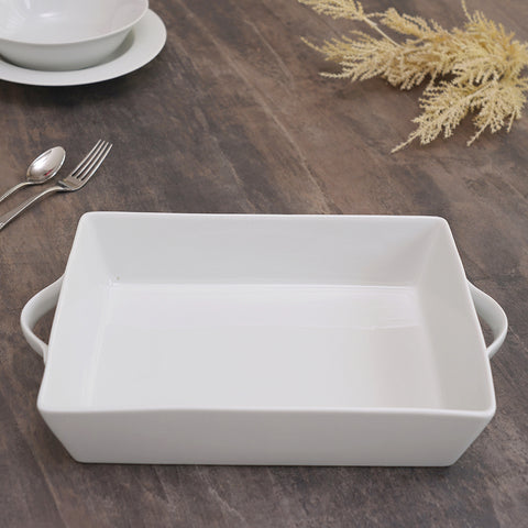 White Porcelain Roasting Dish - Large