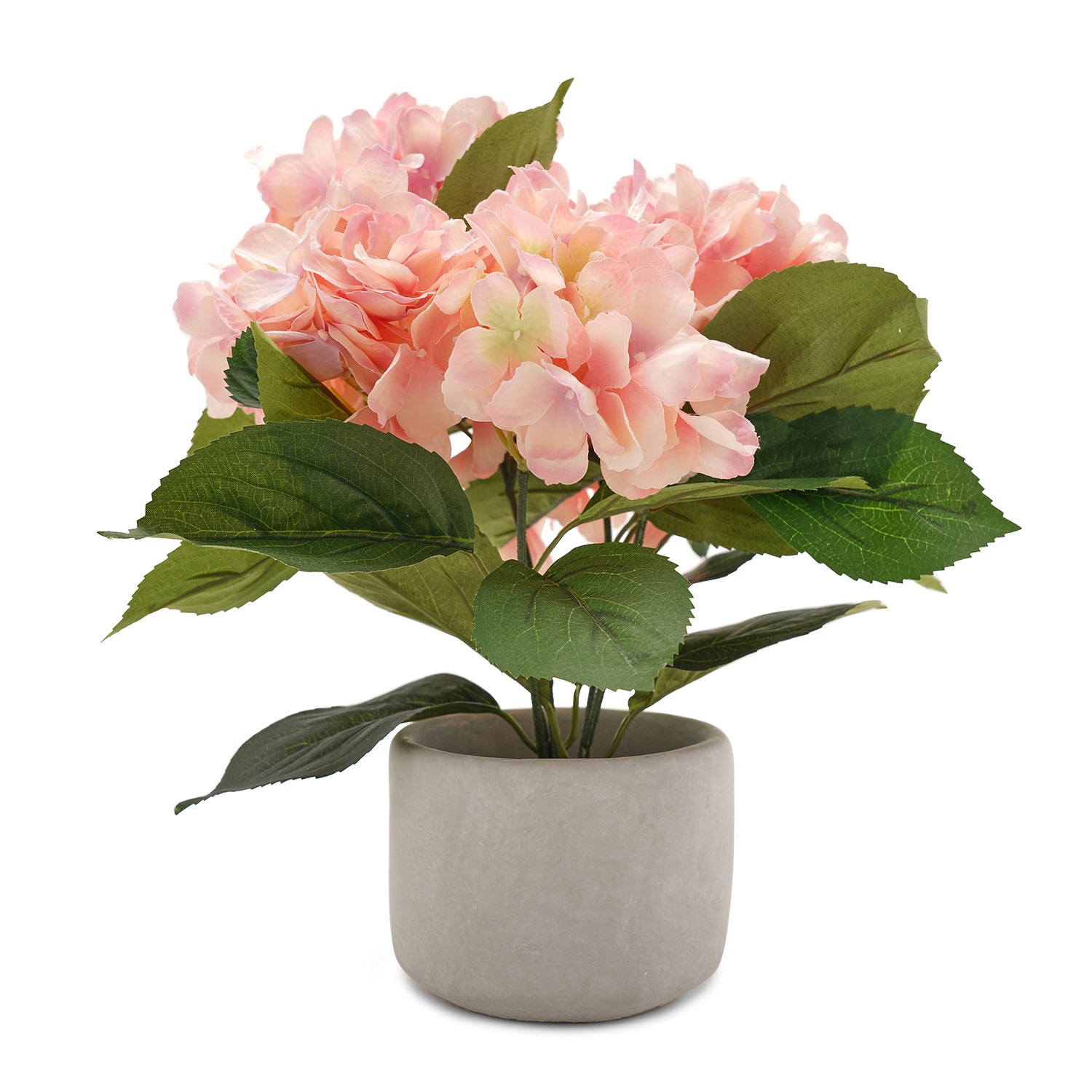 【値下げ】 Hydrangea Artificial Living and Home Pure Bush Medium Pot Cement with テープ・マスキングテープ
