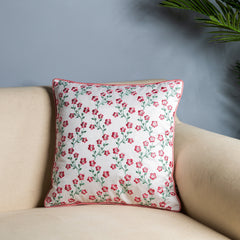 Dainty Floral Motifs Cushion Cover