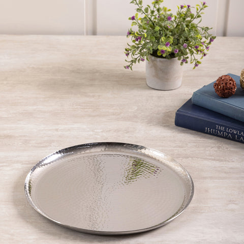 Hammered Round Bar Tray
