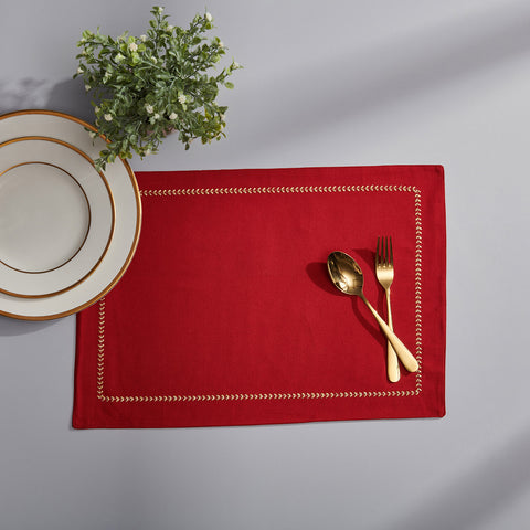 Prime Placemat Red (, Red/Gold, 33X48 CM