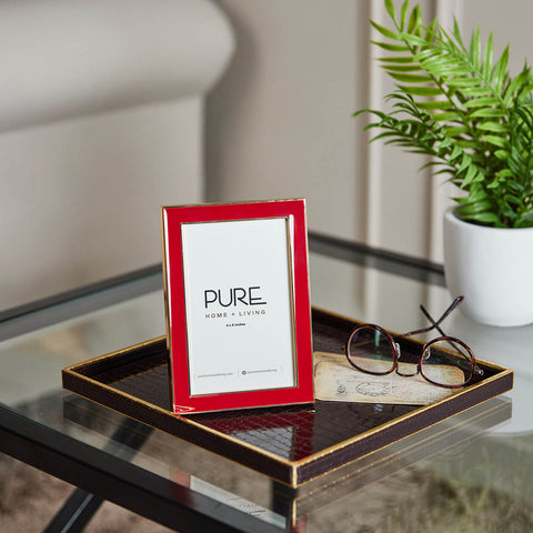 Small Red Leon Photo Frame