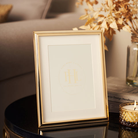 Gold Plated Classic Metal Photo Frame - Large