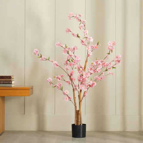 Pink Artificial Flower Plant with Pot