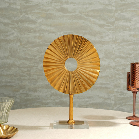 Gold Lotus Leaf Stand - Small