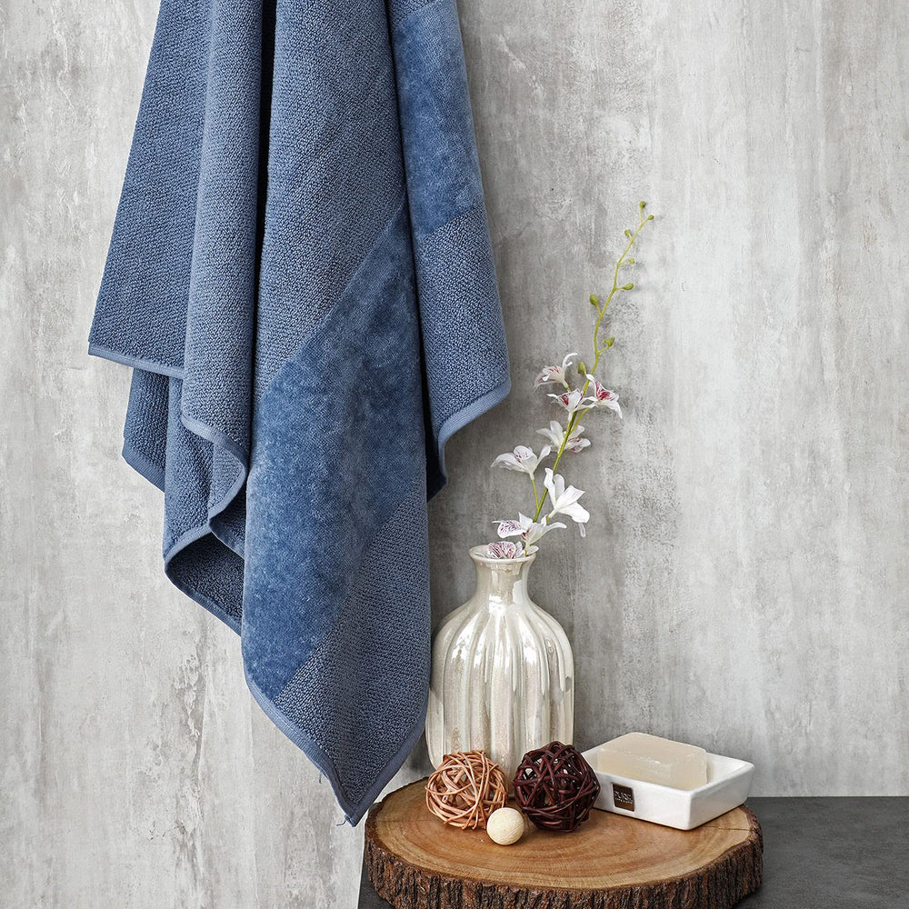 Pure Home and Living Indigo Combed Cotton Bath Towel