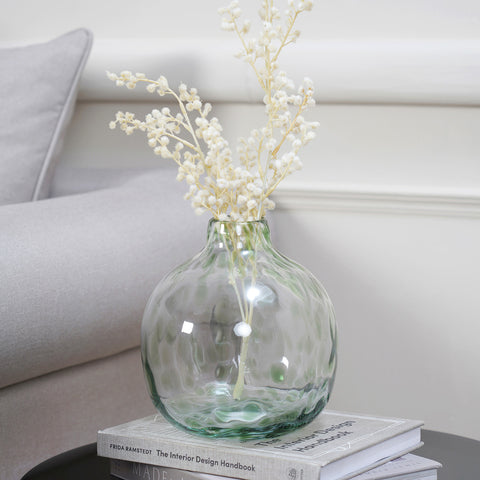 Dotted Green Round Flower Vase