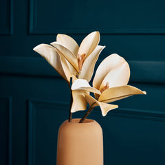 White Faux Magnolia Leaf Spray