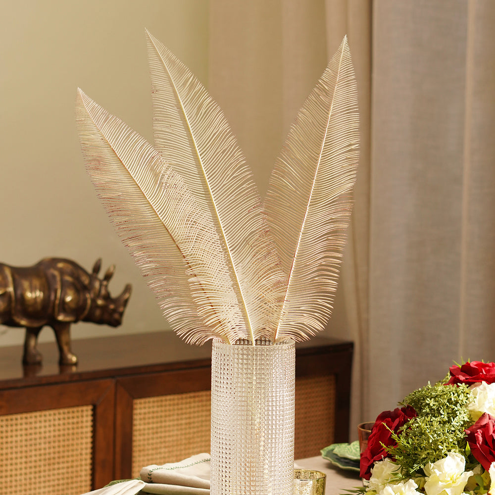 Cream Dry Fern Artificial Stem - Single