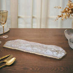 Clear Fizz Textured Glass Rectangular Tray