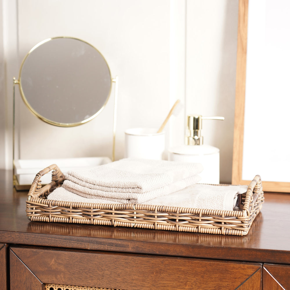 Natural Heather Chic Wicker Tray
