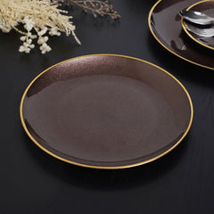 Natural Dark Copper Brown Dinner Plate