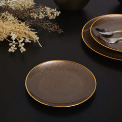 Natural Bronze Taupe Dessert Plate