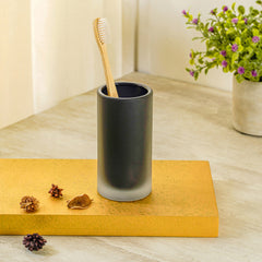 Black Frosted Glass Tumbler