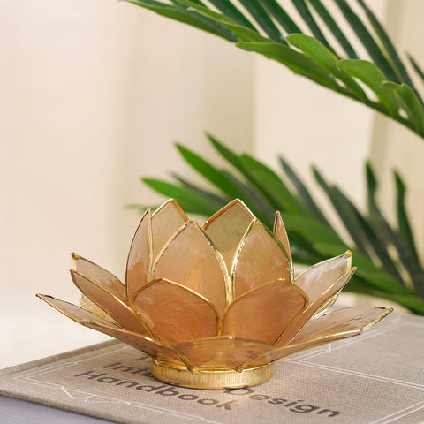 Brown  Bloom Tea Light Holder